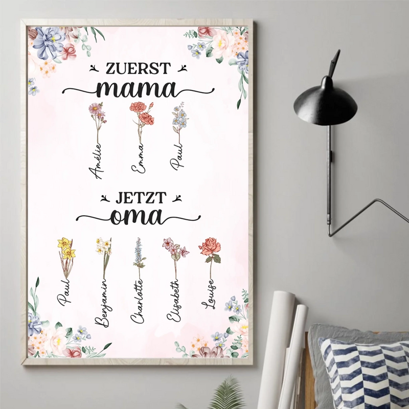 Personalisiertes Scrabble Vertikal Poster – Personalisierte Geburtstagsgeschenke für Mama, Oma – Der Schönste Titelwechsel Der Welt
