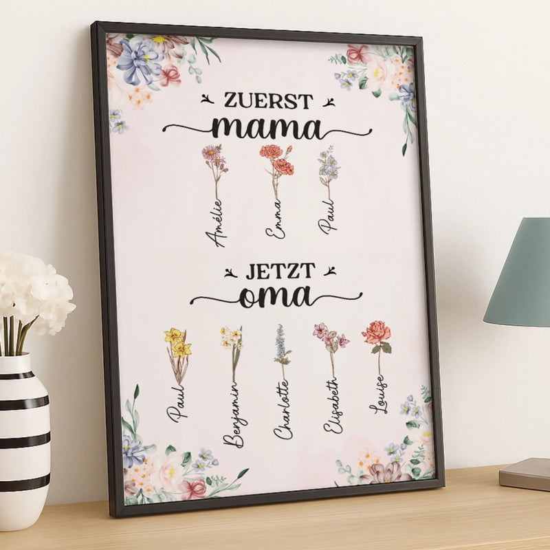 Personalisiertes Scrabble Vertikal Poster – Personalisierte Geburtstagsgeschenke für Mama, Oma – Der Schönste Titelwechsel Der Welt