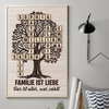 Personalisiertes Scrabble Vertikal Poster – Personalisierte Geburtstagsgeschenke Für Mama, Papa, Bruder, Schwester, Kinder – Familie Ist Liebe