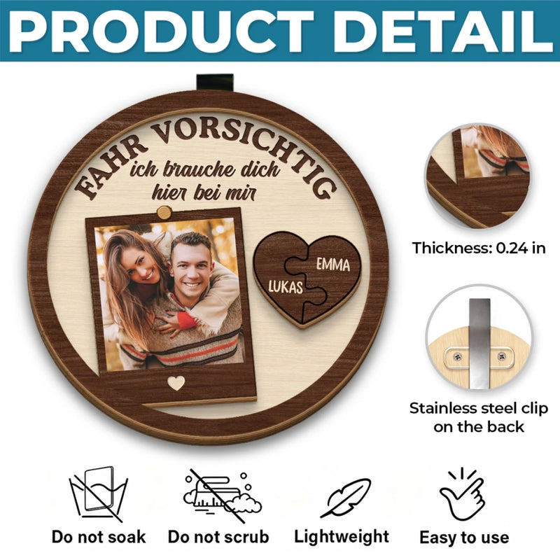 Personalisierte Sonnenblende Clip Fürs Auto mit Foto – Personalisierte Hochzeitsgeschenke zum Jahrestag für Ehemann und Ehefrau, Ihn und Sie – Ich Werde Dich Für Immer Und Ewig Lieben