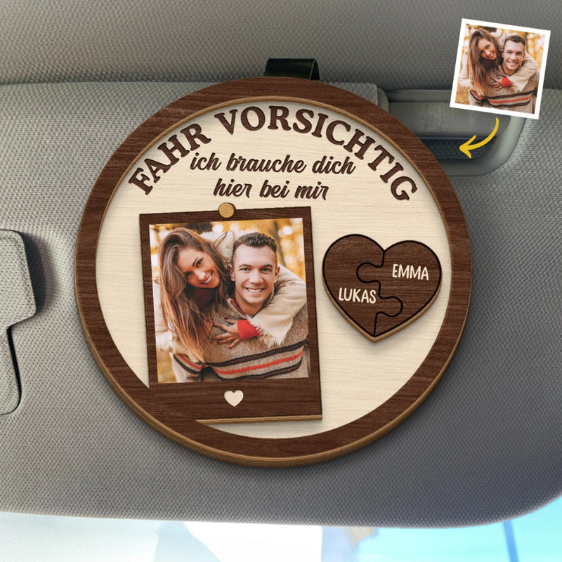 Personalisierte Sonnenblende Clip Fürs Auto mit Foto – Personalisierte Hochzeitsgeschenke zum Jahrestag für Ehemann und Ehefrau, Ihn und Sie – Ich Werde Dich Für Immer Und Ewig Lieben
