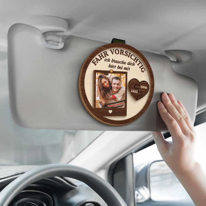 Personalisierte Sonnenblende Clip Fürs Auto mit Foto – Personalisierte Hochzeitsgeschenke zum Jahrestag für Ehemann und Ehefrau, Ihn und Sie – Ich Werde Dich Für Immer Und Ewig Lieben