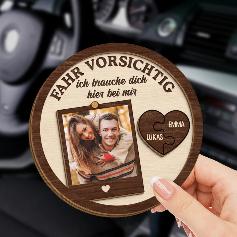 Personalisierte Sonnenblende Clip Fürs Auto mit Foto – Personalisierte Hochzeitsgeschenke zum Jahrestag für Ehemann und Ehefrau, Ihn und Sie – Ich Werde Dich Für Immer Und Ewig Lieben