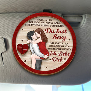 Personalisierte Sonnenblende Clip Fürs Auto – Personalisierte Hochzeitsgeschenke zum Jahrestag für Ehemann und Ehefrau, Ihn und Sie – Ich Liebe Dich