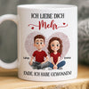 Benutzerdefinierte Tasse – Personalisierte Hochzeitsgeschenke zum Jahrestag für Ehemann und Ehefrau, Ihn und Sie – Ich Liebe Dich Mehr