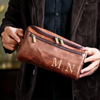Personalisierte Leder-kulturtasche mit Gravur - Personalisierte Weihnachts- und Geburtstagsgeschenke für Papa, Bruder, Sohn, Ehemann, Trauzeugin, beste Freunde – Ewige Eleganz, Die Immer Begeistert