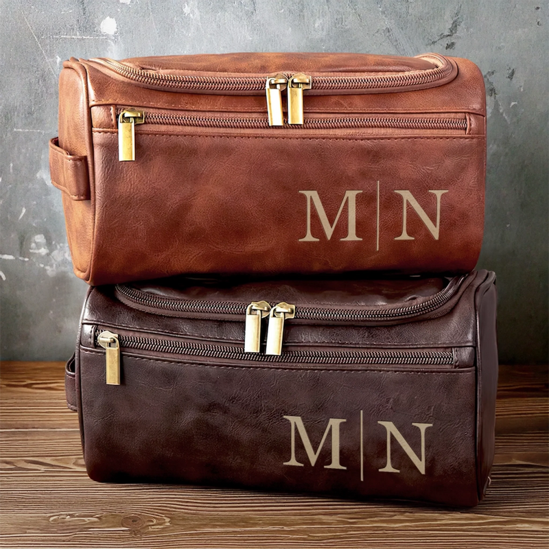 Personalisierte Leder-kulturtasche mit Gravur - Personalisierte Weihnachts- und Geburtstagsgeschenke für Papa, Bruder, Sohn, Ehemann, Trauzeugin, beste Freunde – Ewige Eleganz, Die Immer Begeistert