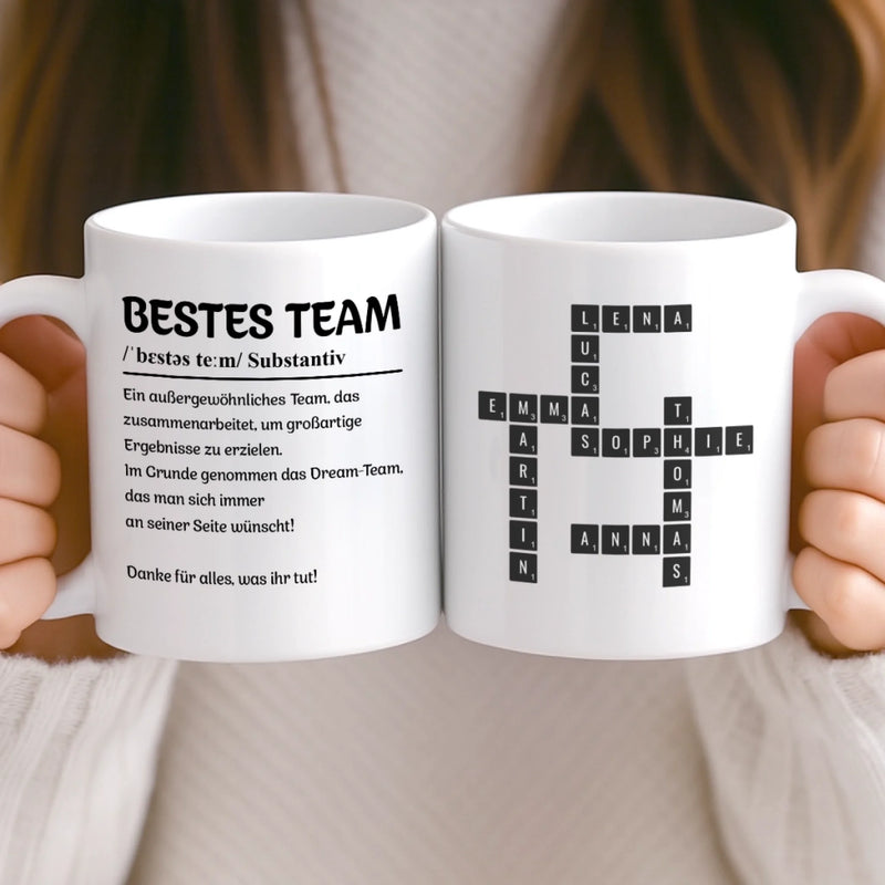 Benutzerdefinierte Tasse – Personalisierte Geburtstagsgeschenke für Kollegen, beste Arbeitsfreunde – Danke Für Alles, Was Ihr Tut