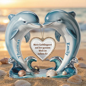 Personalisierte Acrylplakette – Jubiläums- Und Hochzeitsgeschenk Für Ehemann Und Ehefrau, Ihn Und Sie – Mein Lieblingsort Auf Der Ganzen Welt Ist Neben Dir