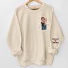 Personalisiertes Unisex-Sweatshirt mit Ärmeldesign – Geschenk für Ehemann/Ehefrau, Jahrestag – Ein Herz, Das Für Dich Schlägt