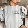 Personalisiertes Unisex-Sweatshirt mit Ärmeldesign – Geschenk für Ehemann/Ehefrau, Jahrestag – Gemeinsame Liebe, Die Herzen Berührt