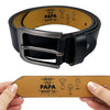Personalisierter, gravierter Ledergürtel – Geschenk für Papa, Opa – starke Wurzeln, starker Papa, starke Liebe