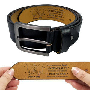 Personalisierter, gravierter Ledergürtel – Personalisierte Hochzeitsgeschenke zum Jahrestag für Ehemann und Ehefrau, Ihn und Sie – Ich Verspreche Dir, Immer