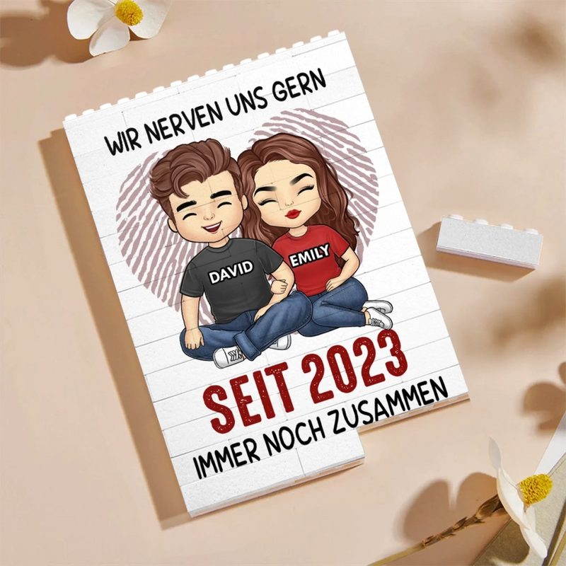 Personalisierte Vertikale Rechteckige Bausteine – Individuelle Jahrestags- Und Hochzeitsgeschenke Für Ehemann Und Ehefrau, Ihn Und Sie – Wir Nerven Uns Gern
