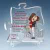 Personalisierte Acryl-Puzzle-Plakette – Geschenk zum Hochzeitstag für Ehemann und Ehefrau, Ihn und Sie – Ich liebe dich für immer und ewig