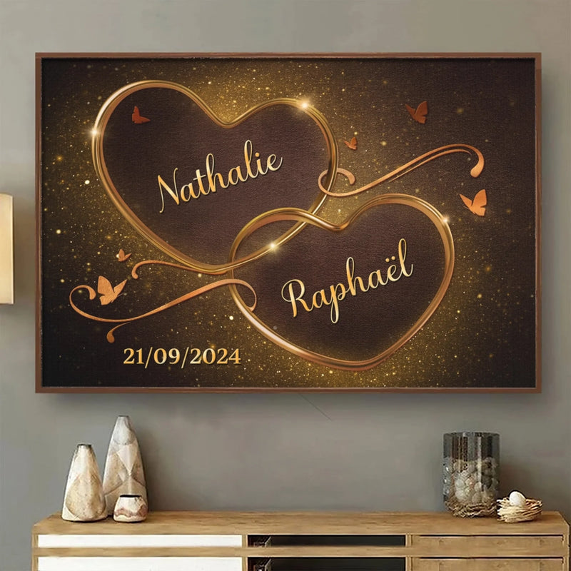 Personalisiertes Horizontales Poster – Personalisierte Hochzeitsgeschenke zum Jahrestag für Ehemann und Ehefrau, Ihn und Sie – Für immer dein