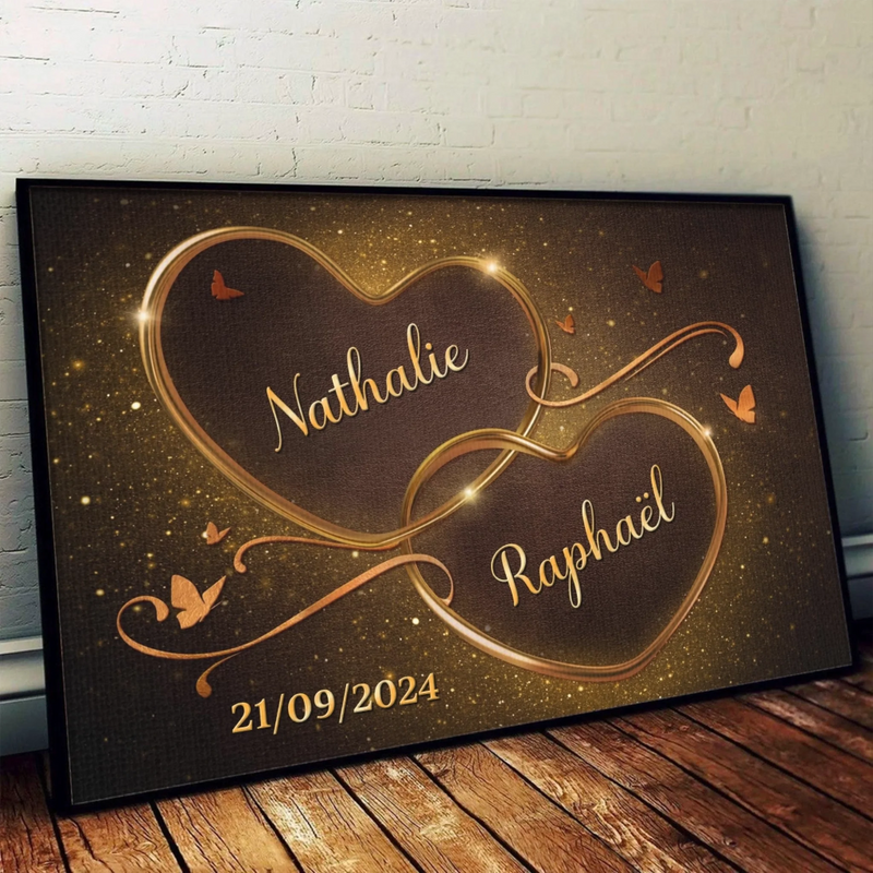 Personalisiertes Horizontales Poster – Personalisierte Hochzeitsgeschenke zum Jahrestag für Ehemann und Ehefrau, Ihn und Sie – Für immer dein