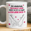 3D-Druck-Effekt – Benutzerdefinierte Tasse – Personalisierte Hochzeitsgeschenke zum Jahrestag für Ehemann und Ehefrau, Ihn und Sie – Ich Sage Dir Immer Wieder Ich Liebe Dich