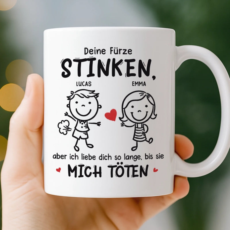 Benutzerdefinierte Tasse – Personalisierte Hochzeitsgeschenke zum Jahrestag für Ehemann und Ehefrau, Ihn und Sie – Aber Ich Liebe Dich Trotzdem