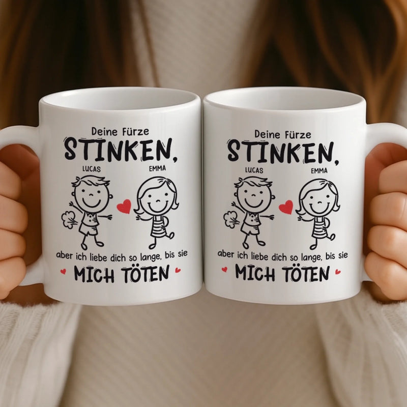 Benutzerdefinierte Tasse – Personalisierte Hochzeitsgeschenke zum Jahrestag für Ehemann und Ehefrau, Ihn und Sie – Aber Ich Liebe Dich Trotzdem