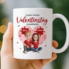 Benutzerdefinierte Tasse – Personalisierte Hochzeitsgeschenke zum Jahrestag für Ehemann und Ehefrau, Ihn und Sie – Unser erster Valentinstag zusammen