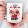 Benutzerdefinierte Tasse – Personalisierte Hochzeitsgeschenke zum Jahrestag für Ehemann und Ehefrau, Ihn und Sie – Unser erster Valentinstag zusammen