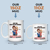 Benutzerdefinierte Tasse – Personalisierte Hochzeitsgeschenke zum Jahrestag für Ehemann und Ehefrau, Ihn und Sie – Frohen Ersten Valentinstag