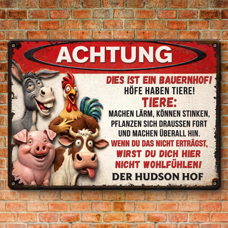 Personalisiertes Metallschild für die Heimdekoration – Geschenkidee für dich selbst, beste Freunde, Geschwister, Familienmitglieder und Landwirte – Die Bearbeitung des Landes bedeutet die Bearbeitung des Lebens