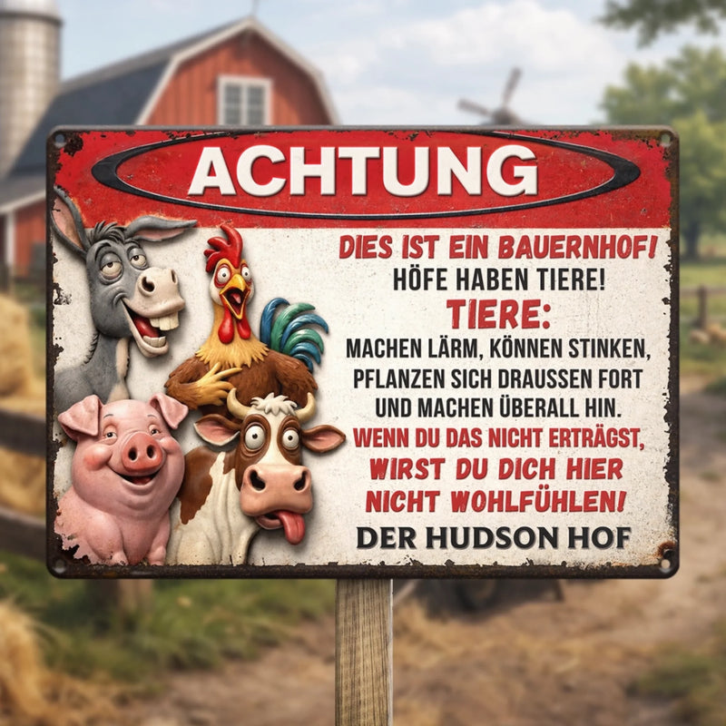 Personalisiertes Metallschild für die Heimdekoration – Geschenkidee für dich selbst, beste Freunde, Geschwister, Familienmitglieder und Landwirte – Die Bearbeitung des Landes bedeutet die Bearbeitung des Lebens