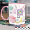 Personalisierte Tasse Mit Akzent – Personalisierte Geburtstagsgeschenke Für Beste Freundinnen, Schwestern, Familie Und Dich Selbst – Mit jeder Masche finde ich meinen Frieden