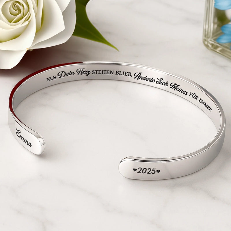Edelstahlarmband Mit Individueller Gravur – Personalisiertes Erinnerungsgeschenk Zum Verlust Von Mama, Papa – Änderte Sich Meines Für Immer
