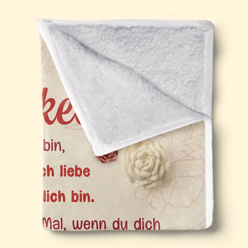 Personalisierte Decke - Geschenk für Enkelin – Eine Große Umarmung Von Mir