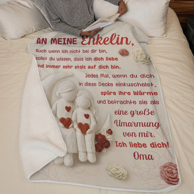 Personalisierte Decke - Geschenk für Enkelin – Eine Große Umarmung Von Mir