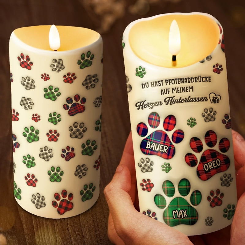 Personalisierte LED-Kerze – Tiergedenkgeschenk für Haustierbesitzer – Für immer im Herzen