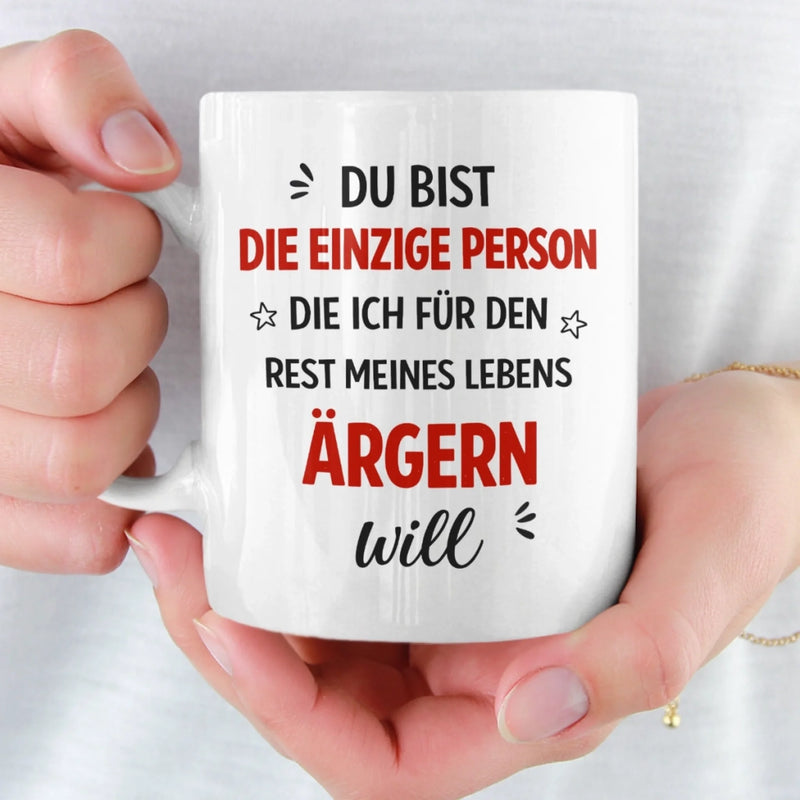 Personalisierte Tasse – Geschenk für Paare, Ehemann und Ehefrau – Den Rest meines Lebens