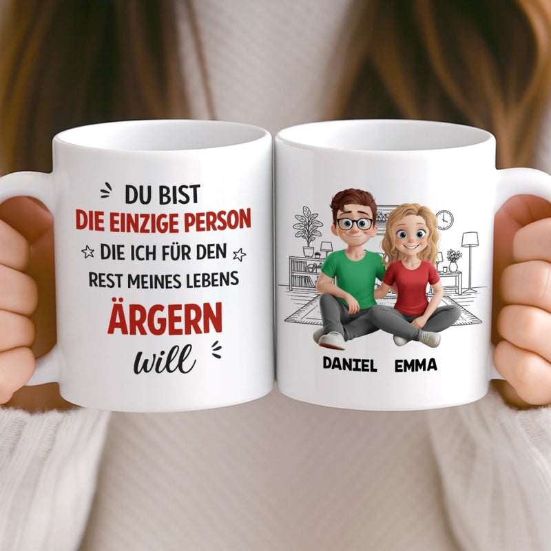 Personalisierte Tasse – Geschenk für Paare, Ehemann und Ehefrau – Den Rest meines Lebens