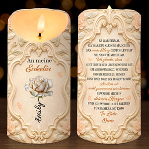 Personalisierte LED-Kerze – Geschenk für Tochter – Bewahre mich in deinem Herzen