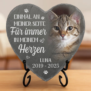 Personalisierter Herzstein mit Ständern und Foto – Tiergedenkgeschenk für Haustierbesitzer – Für Immer In Meinem Herzen