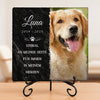 Personalisierter quadratischer Stein mit Ständern und Foto – Tiergedenkgeschenk für Haustierbesitzer – Mein Schwerster Abschied