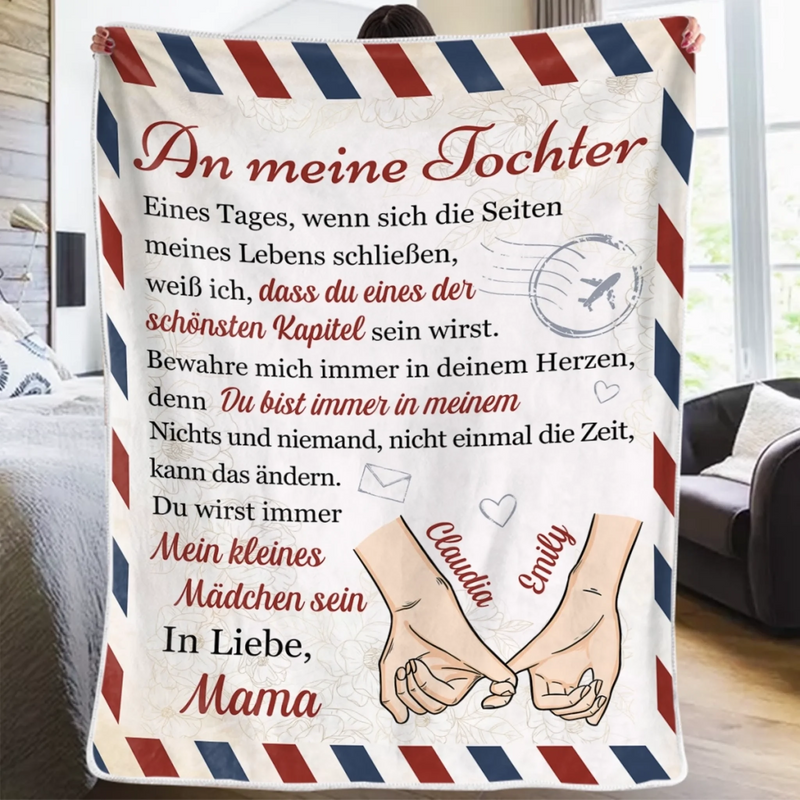 Personalisierte Decke - Geschenk für Enkelin – Du bist immer in meinem