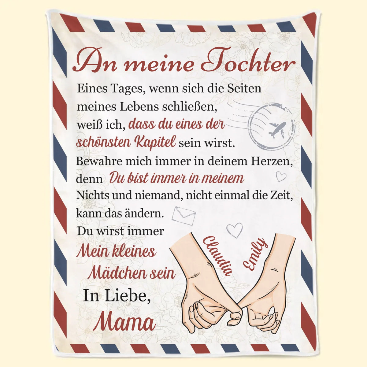 Personalisierte Decke - Geschenk für Enkelin – Du bist immer in meinem
