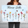 Personalisierte Horizontale Leinwand – Geschenk für Mama, Oma – Liebe wächst am besten in Omas Garten