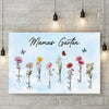 Personalisierte Horizontale Leinwand – Geschenk für Mama, Oma – Liebe wächst am besten in Omas Garten