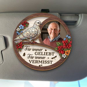 Personalisierte Sonnenblende Clip fürs Auto mit Foto – Gedenken an Verstorbene – Für immer in meinem Herzen