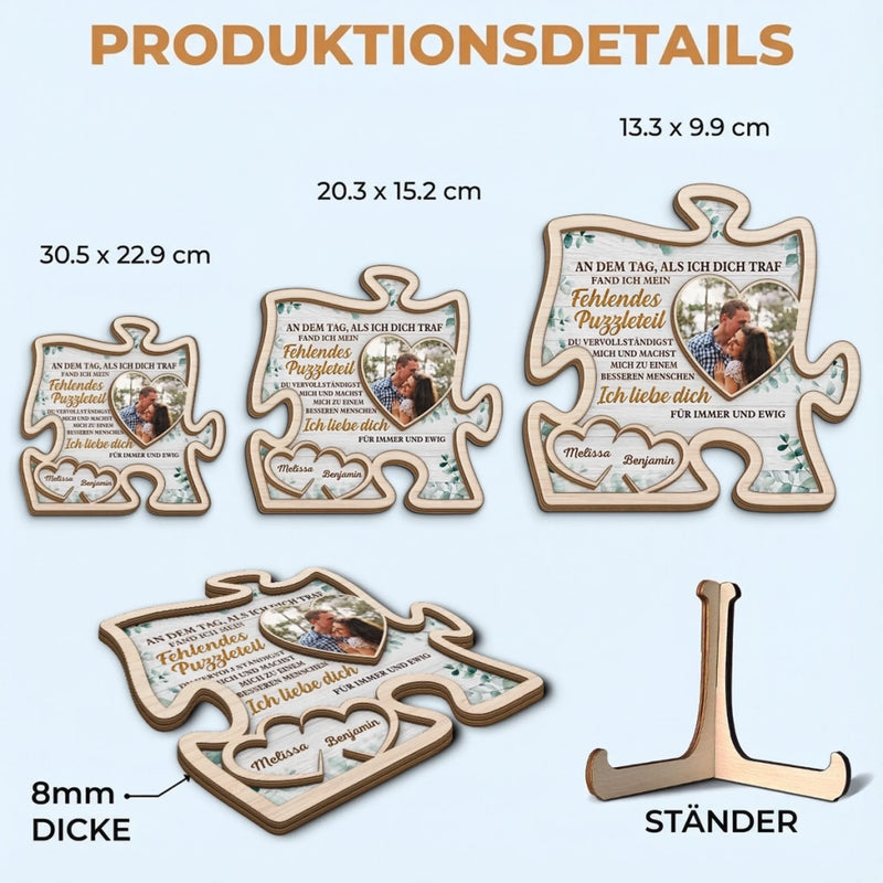 Personalisierte zweilagige Holzplakette – Geschenk für Paar – Für immer und ewig
