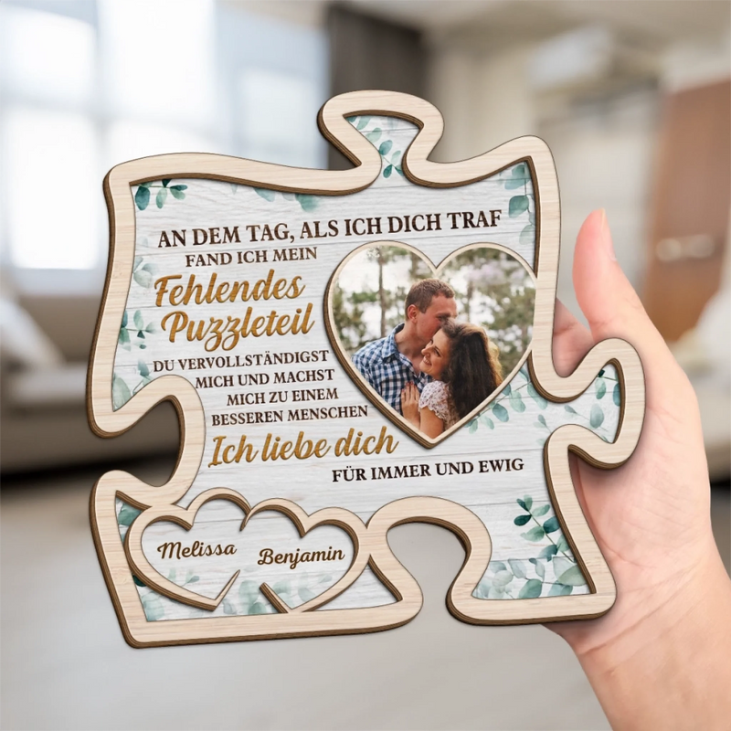 Personalisierte zweilagige Holzplakette – Geschenk für Paar – Für immer und ewig