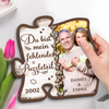 Personalisierte zweilagige Holzplakette – Geschenk für Paar – Du bist mein fehlendes Puzzleteil