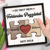 Personalisierte zweilagige Holzplakette – Geschenk für Paar – Unsere Liebe kennt keine Grenzen