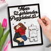Personalisierte zweilagige Holzplakette – Geschenk für Paar – Mein fehlendes Puzzleteil