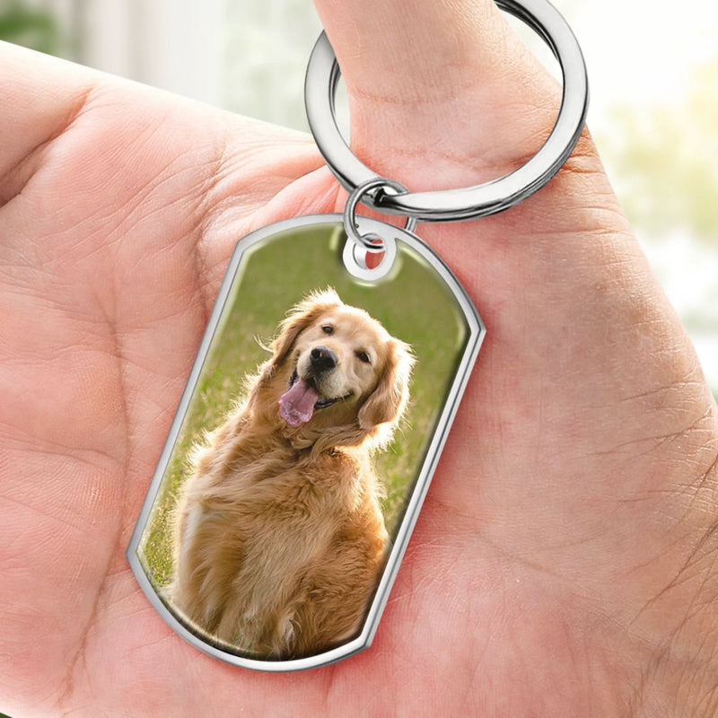 Personalisierter Schlüsselanhänger mit Foto – Tiergedenkgeschenk für Haustierbesitzer – Mein Schwerster Abschied